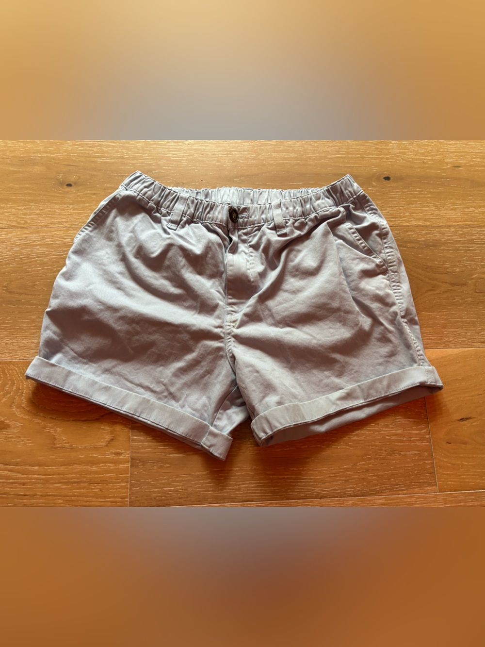 Lightweight Cotton Shorts in Pale Blue